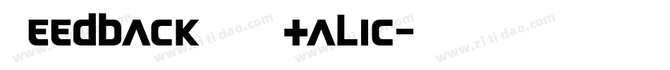 Feedback BB Italic字体转换